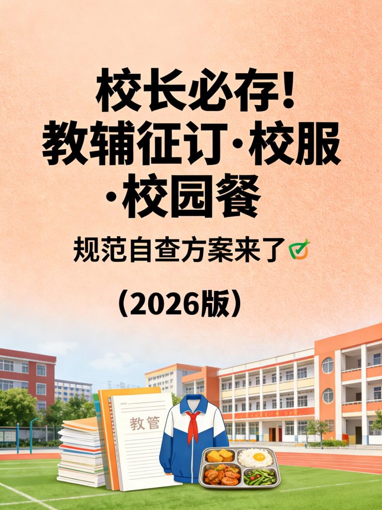 2026年学校教辅征订+校服采购+校园餐管理自查方案