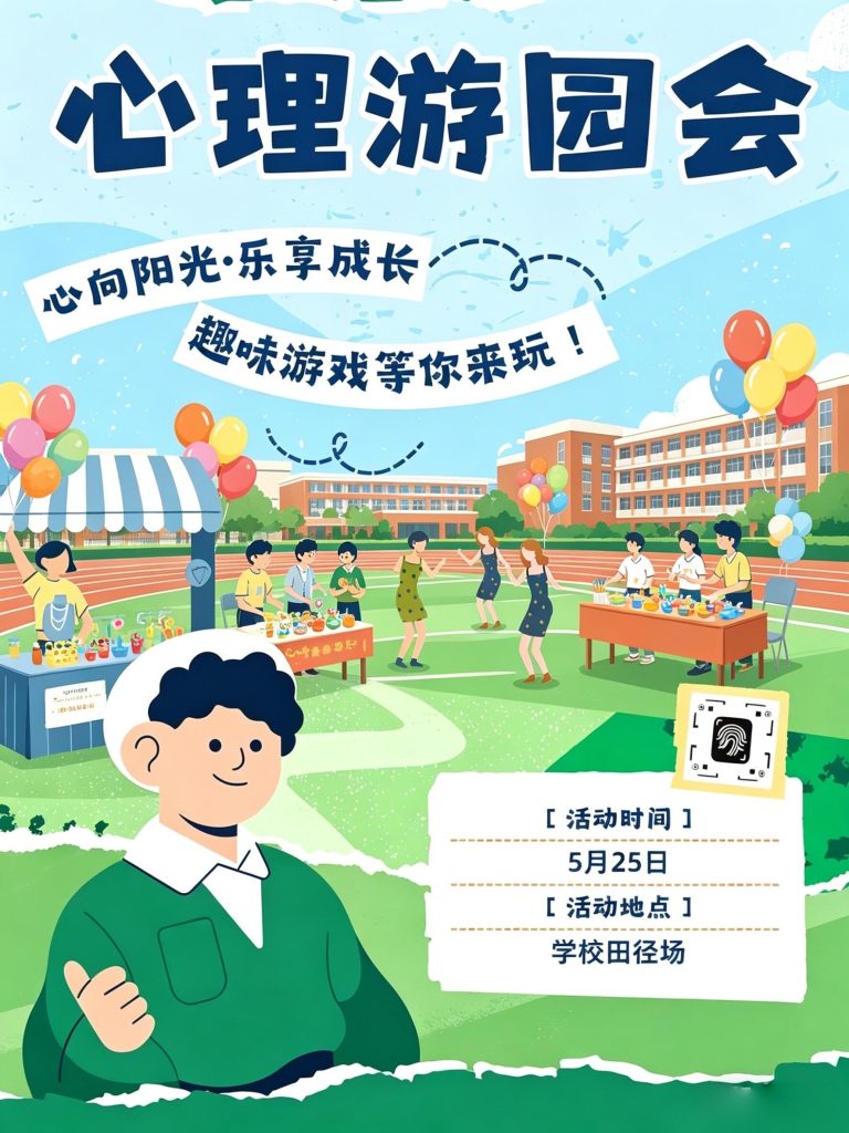 2026年525年心理游园会活动方案+素材