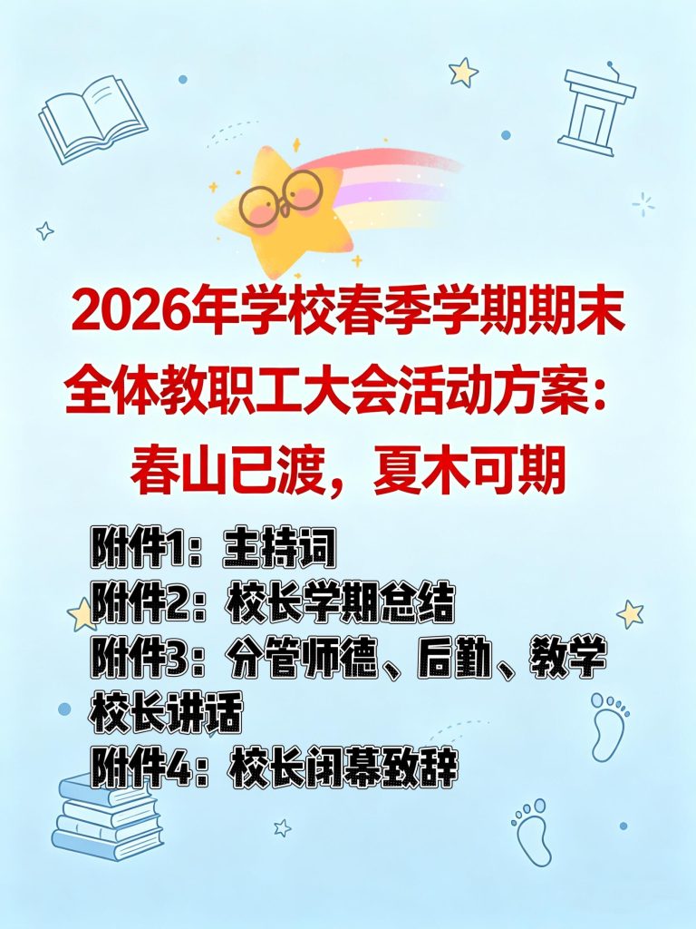 2026年春季学期全校教职工大会活动方案