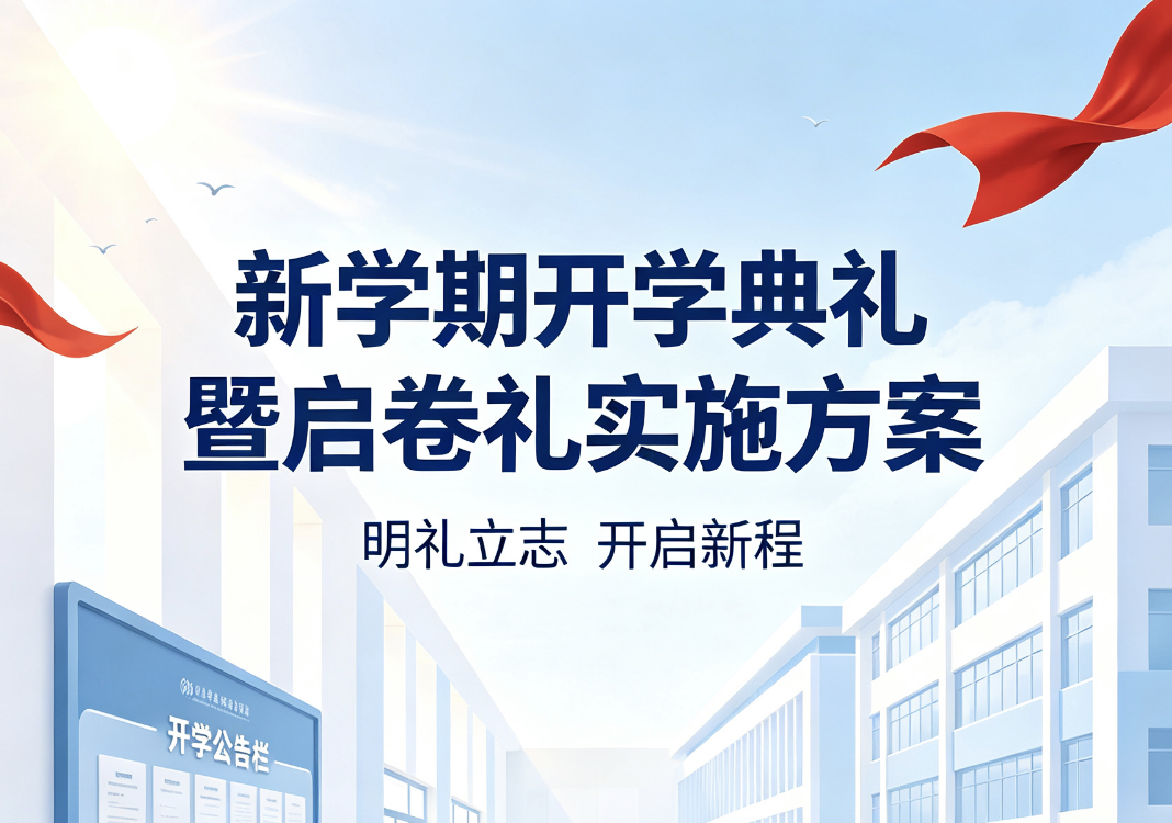 2026年秋季学期开学典礼暨新学期启卷礼实施方案
