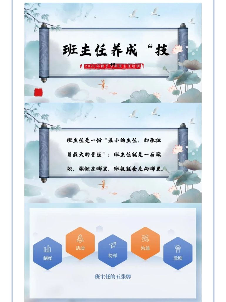 班主任工作培训PPT模板和文稿