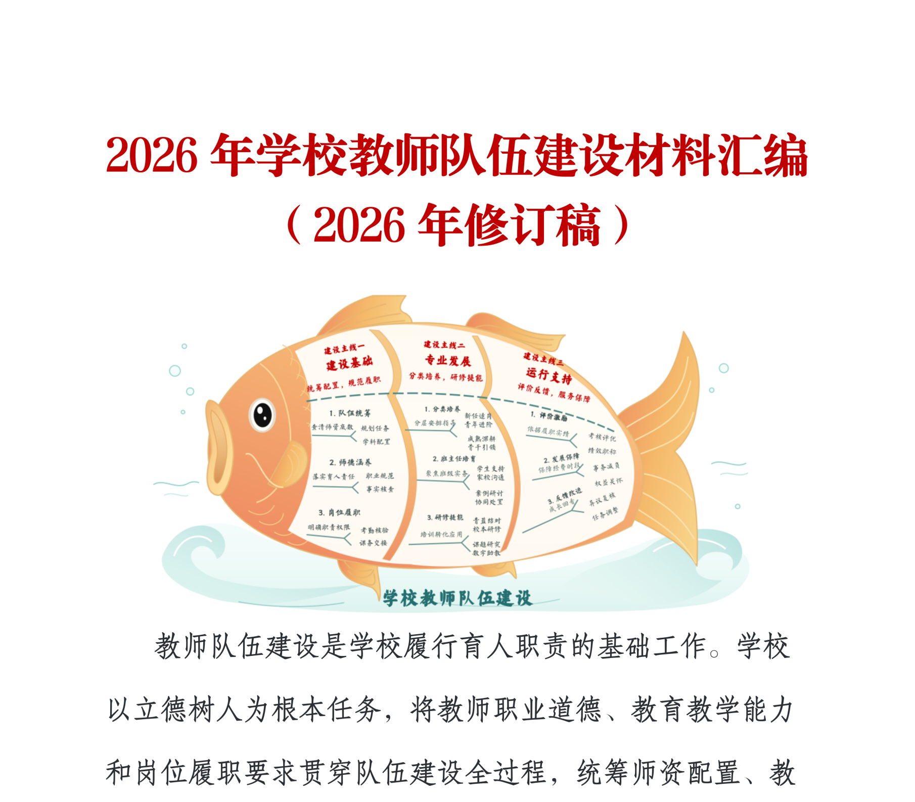 2026年学校教师队伍建设材料汇编